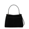 Rodeo Medium Suede & Smooth Calfskin Handbag - Black