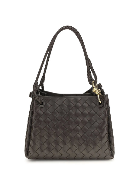 Bottega Veneta Intrecciato Shoulder Bag - Fondant-M Brass
