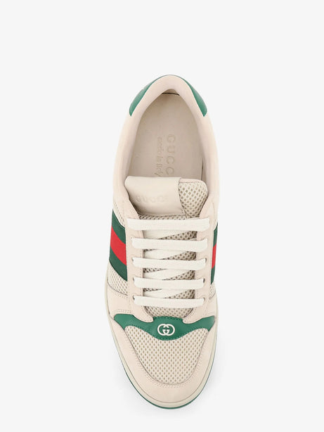 Gucci Screener mesh and leather sneakers with Nastro Web on the side - Wswsemevrv