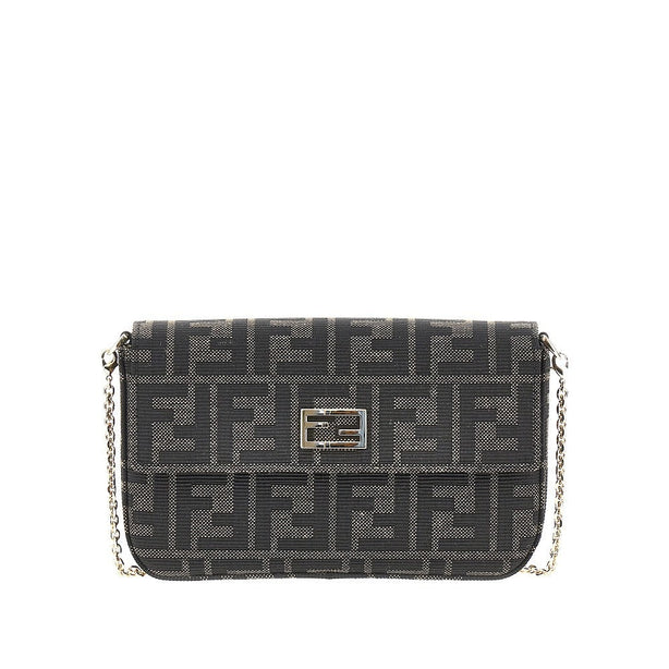 FENDI FF Zucca jacquard fabric 'Tube' clutch