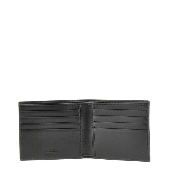 PRADA Grained leather bi-fold wallet
