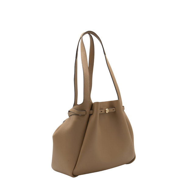 Hammered Leather Tote - Tiramisu