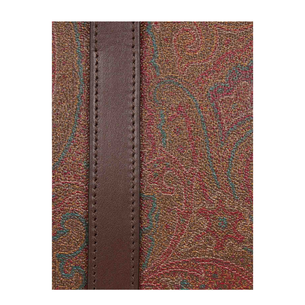Arnica Small Paisley Jacquard Cotton Top-Handle Bag - Brown