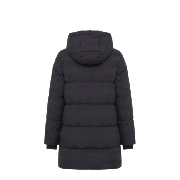 Black Quilted Down Coat