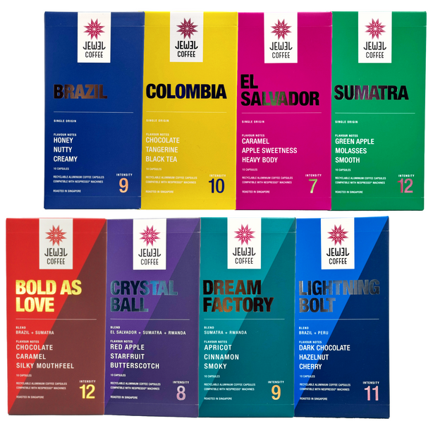 Jewel Coffee Specialty Coffee Capsules - Family Pack (8x 10pc)