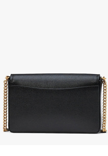 Kate Spade Morgan Bow Embellished Flap Chain - Black