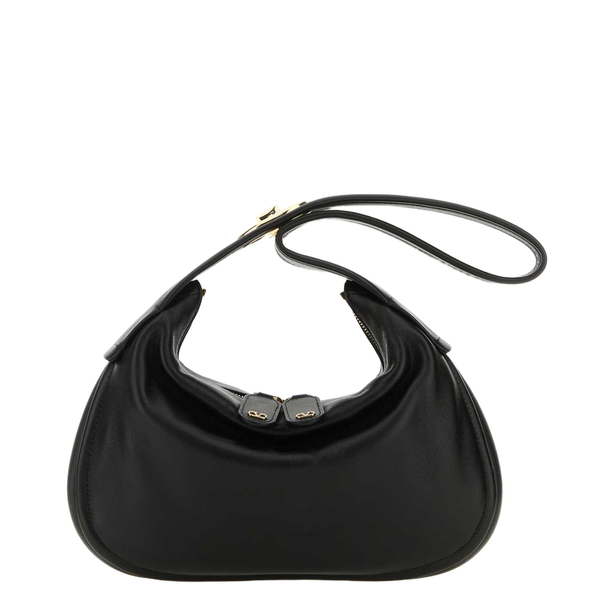 Go-hobo Small Leather Shoulder Bag - Nero