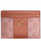 Coach Essential Card Case In Signature Canvas - Melon Pink CBY80