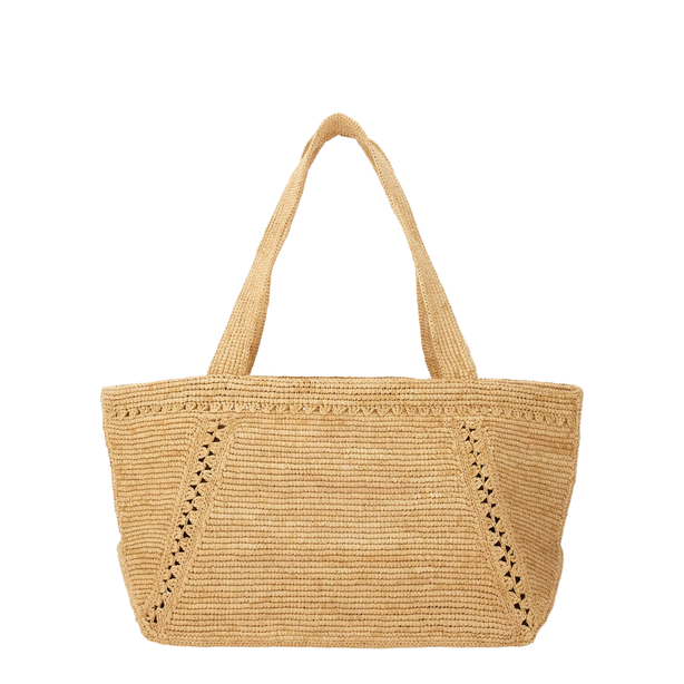 Trapeze GM Raffia Tote Bag - Vanilla