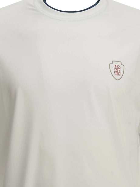 Brunello Cucinelli Crewneck T-shirt with logo - White