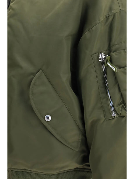 Dsquared2 '80s Nylon Bomber Jacket - Oak Green