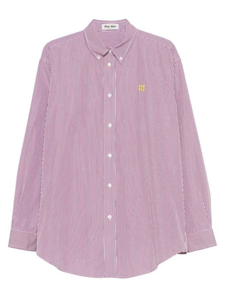 Vertical Stripe Cotton Shirt