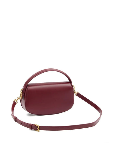 Saint Laurent Voltaire Leather Shoulder Bags - Burgundy