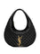 Saint Laurent ICARE Lambskin Hobo Bag - Black