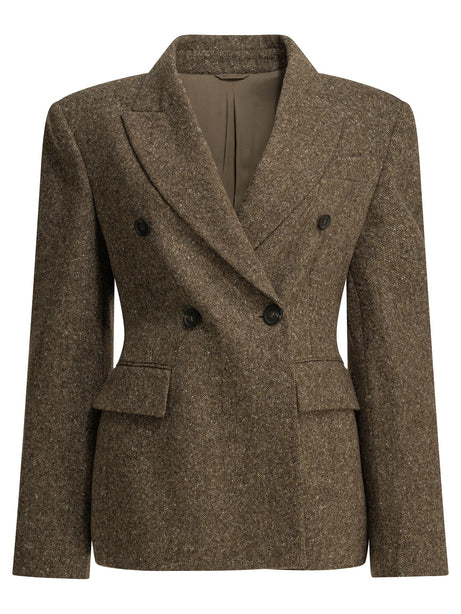 Melange Brown Wool Blend Blazer