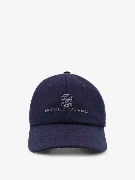 Brunello Cucinelli Virgin wool baseball hat - Blucoloratogrigio