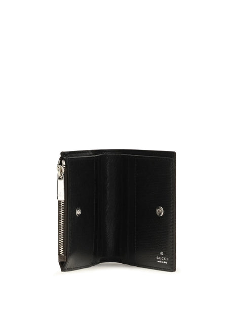 Gucci Small Wallet with plaque - Choco Br/Blk/Cocoa