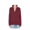 Extra Fine Wool Polo Top in Rosso Ancora Red