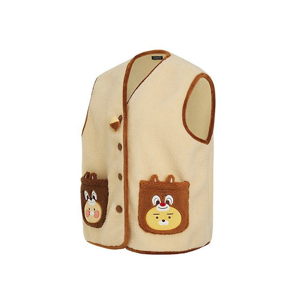 [CHIP AND DALE] KAKAO FRIENDS Sleep Fleece Vest - Ryan and Choonsik (International Shipping)