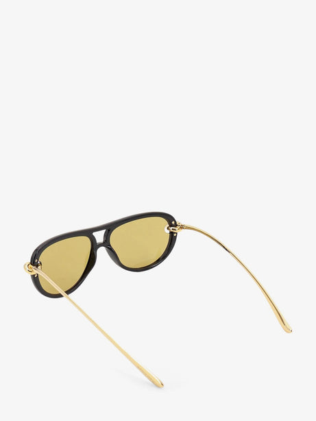 Bottega Veneta Aviator Knot acetate sunglasses - Blackgoldyellow
