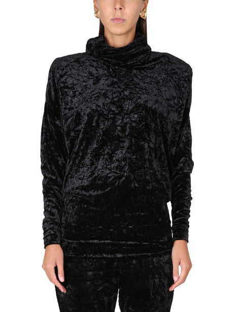 Saint Laurent Velvet Turtleneck Top