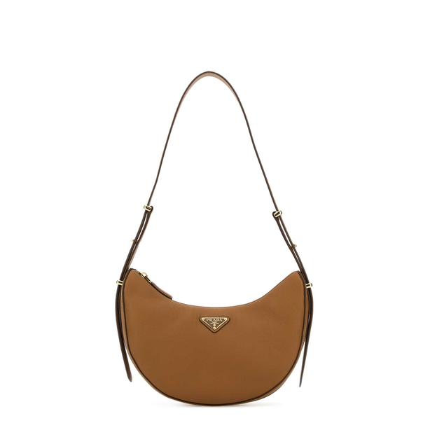 Arqué Small Leather Shoulder Bags - Caramel