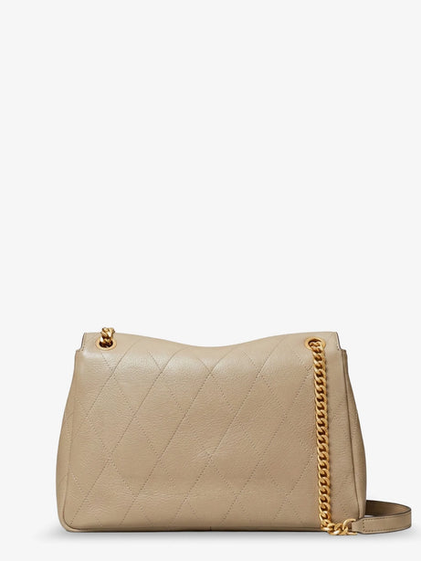 Tory Burch Charlie Leather Shoulder Bag - Softcement