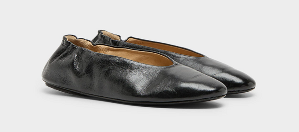 Strascico Ballerina Goat Leather Nero