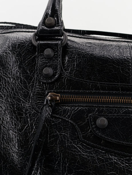 Balenciaga Le City Boston L Leather Handbag - Black