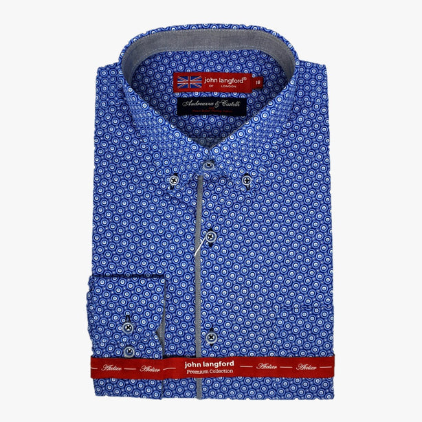 John Langford Italian Fabric L/S Business Shirt (D16)