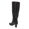 Ruched Boots in Dark Brown Leather