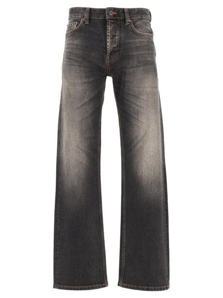 Emporio Armani 5 Pocket Over Fit Jeans In Denim - Grey