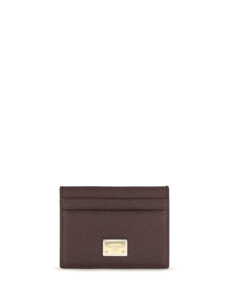 Dolce & Gabbana Leather Cardholder - Mosto