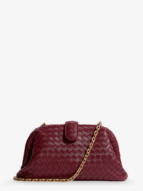 Bottega Veneta Lauren 1980 Intrecciato Leather Handbag - Lava Red-Brass V