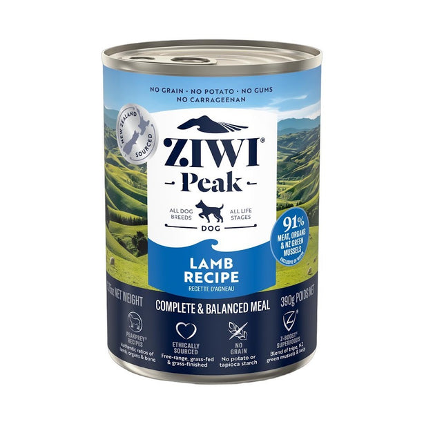 Bundled Buy 3 Get 1 Free 390g / 13.75oz Ziwi Peak Lamb Dog Petfood Can