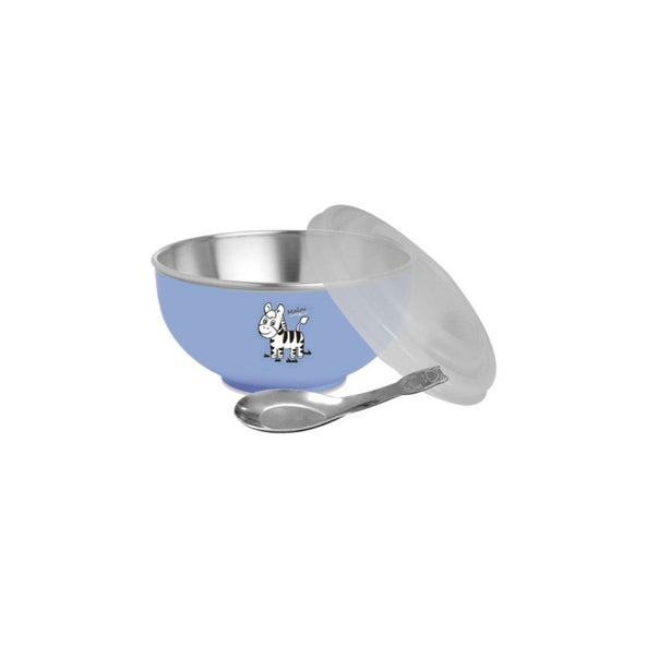 Zebra Kiddy Bowl With Cartoon Spoon, Assorted Colours (Green, Pink, Blue And Yellow)
