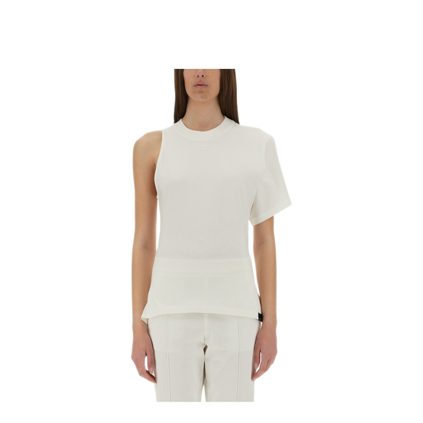 One Shoulder T Shirt In Scuba