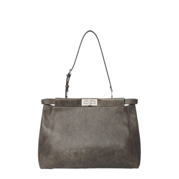 Peekaboo Large Calfskin Tote - Black