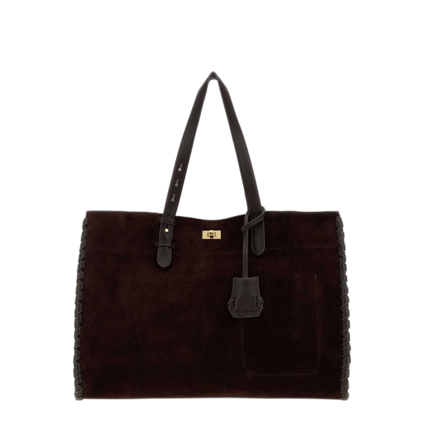 Mortimer Suede Tote - Purple