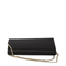 Efflorescence Silk Blend Satin Clutch - Black