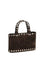 Valentino Garavani Suede Rockstud mini Handbag - Ebony Brown