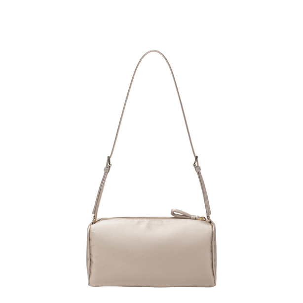 Triangle Logo Mini Satin Bag - Cameo