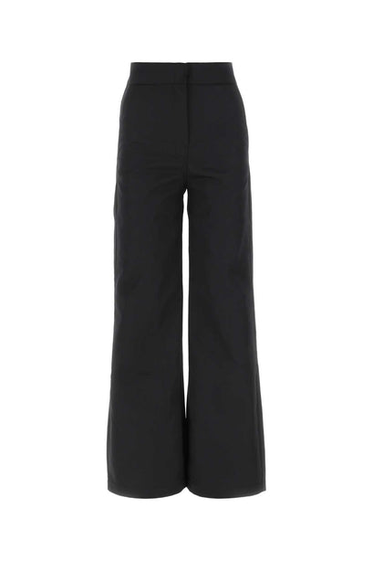 Black Polyester Blend Pant
