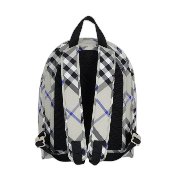 Shield Check Pattern Nylon Backpack - Khaki