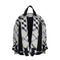 Shield Check Pattern Nylon Backpack - Khaki