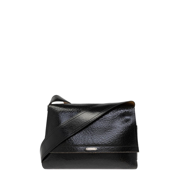 Medium Calfskin Crossbody - Black Caramel