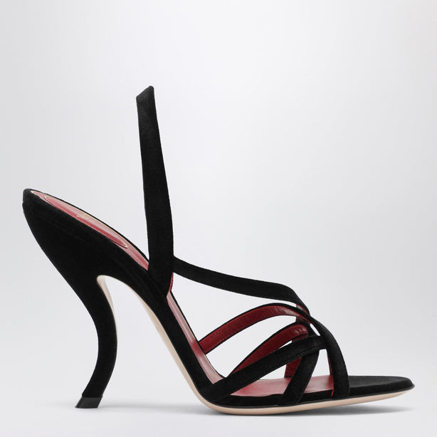 Fetishique Velvet High Heel Sandals