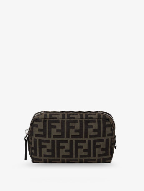 Fendi FF technical fabric clutch bag - Nero