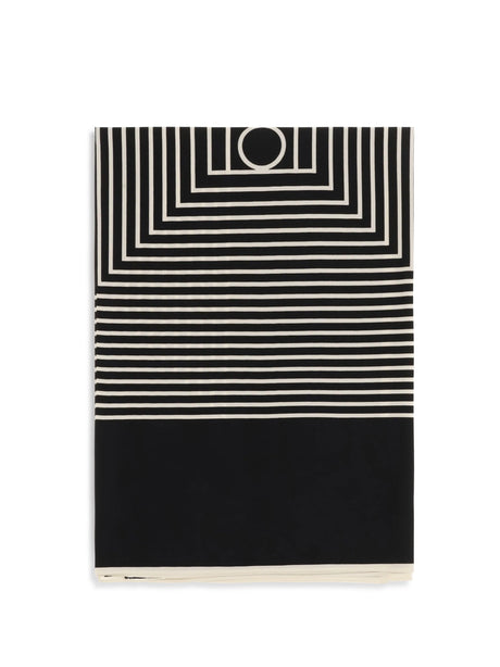 Toteme Monogram silk Scarf - Black