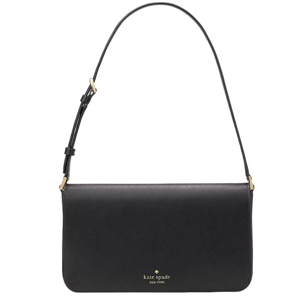 Kate Spade Staci Flap Medium Shoulder Bag - Black KF371